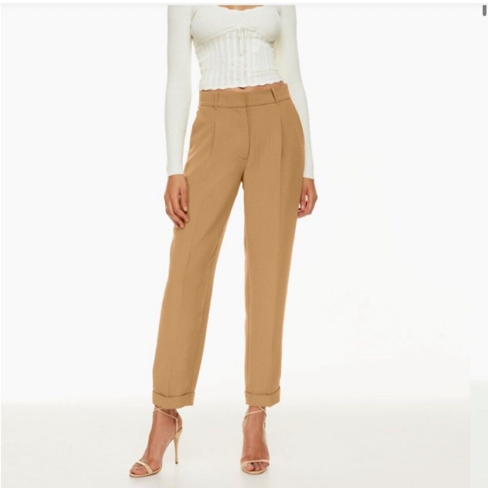 ARITZIA WILFRED DASHWOOD CUFF PANTS SIZE 10 IN SANDY BEIGE